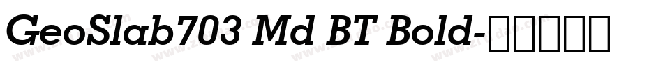 GeoSlab703 Md BT Bold字体转换
